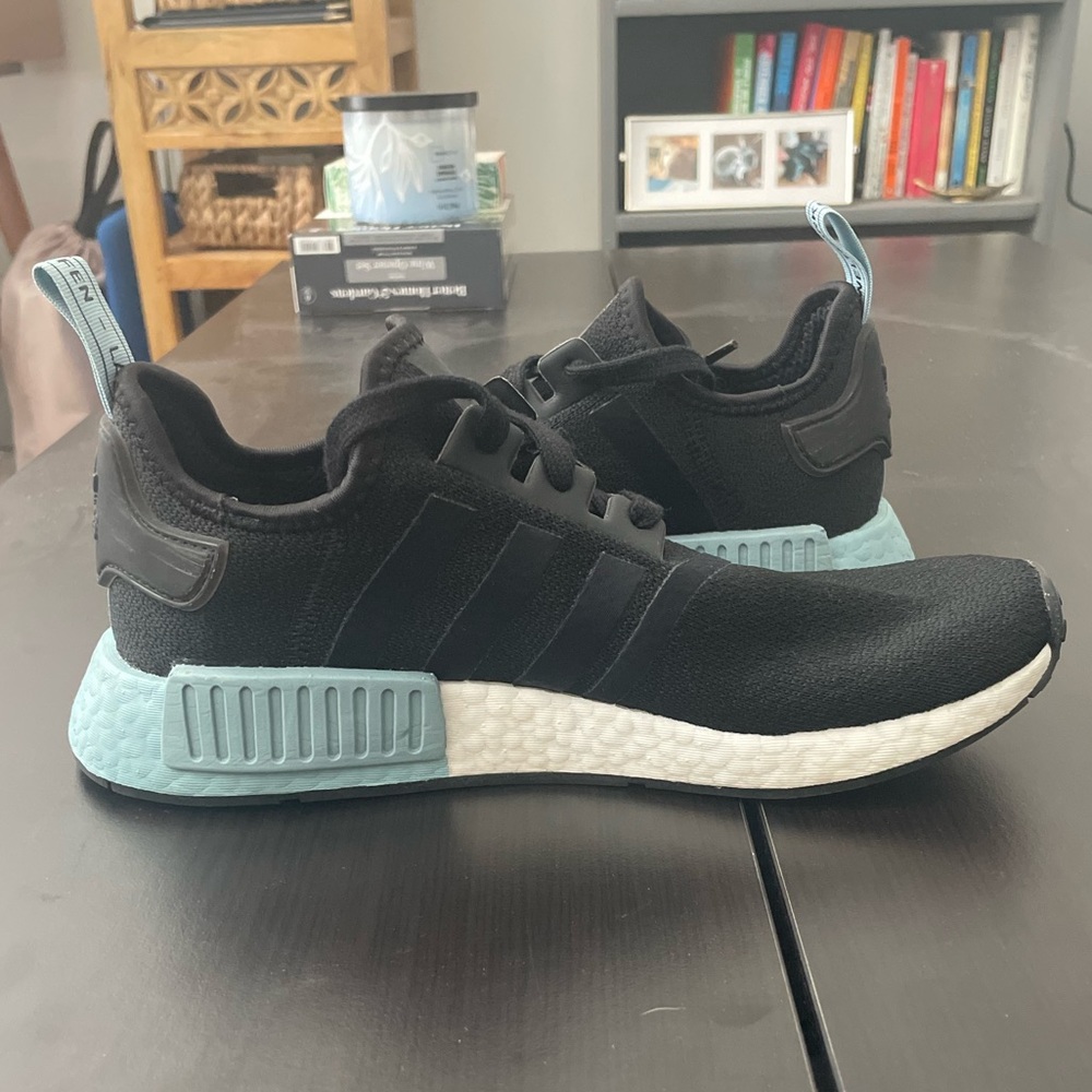 Women’s Adidas NMD Black & Light Blue - Picture 4 of 6